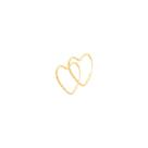 Brinco Argola em Ouro 18K Coração Fio Torcido 11MM - AU11037