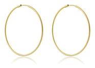 Brinco Argola Fechada Fina Grande Virginia banhado em ouro 18k