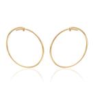Brinco Argola Fina Banhada a Ouro 18k 35mm
