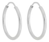 Brinco Argola Fio Redondo Prata 925 1 Unidade Unissex