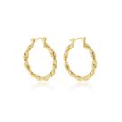 Brinco Argola Fio Torcido 3x25mm Banhado a Ouro - Semijoia
