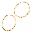 BRINCO ARGOLA FIO TORCIDO EM OURO 18k/750 DIÂMETRO 2.6CM