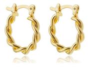 Brinco Argola Fio Torcido Média Fernanda com Fecho Italiano banhado em ouro 18k Brinco Argola Fio Torcido Média Fernanda com Fecho Italiano banhado em ouro 18k