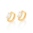 Brinco argola folheado a ouro BRANCO 526803 Rommanel