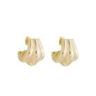 Brinco argola gota carol folheado a ouro 18k