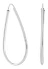 Brinco Argola Gota De Prata 925 Fio Redondo 5,5cm