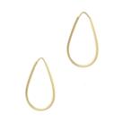 Brinco Argola Gota Fio Quadrado 0.9 Ouro 18k 750