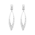 Brinco Argola Gota Texturizada Banhado a Prata 925