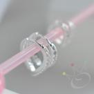 Brinco Argola Gota Zircônias M 15mm - Prata