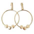 Brinco Argola Grande Enfeite bolinhas Banhado Ourro
