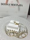 Brinco argola grande olho grego folheado em ouro 18k
