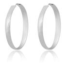 Brinco Argola Grossa Em Prata 925 Feminina Fio Grosso 35mm