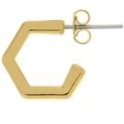 Brinco Argola Hexagonal Elegante