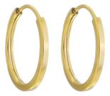 Brinco Argola Infantil 12 Mm Em Ouro 18k 750 Dourado