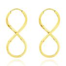 Brinco Argola Infinito E Sextavada Ouro 18k 750