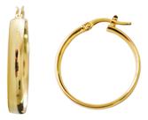 Brinco Argola Larga Media Trava Ouro 18k Brinco Argola Larga Media Trava Ouro 18k