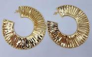 Brinco argola linha chapada banhado a ouro 18k Brinco argola linha chapada banhado a ouro 18k