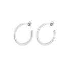 Brinco Argola Lisa Média 3mm - Banhado em prata 925 Brinco Argola Lisa Média 3mm - Banhado em prata 925
