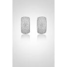 Brinco Argola Masculino 6 Fileiras Zircônia Prata 925