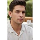 Brinco Argola Masculino Prata 925 Cravejada Zircônia