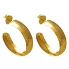 Brinco Argola Média Grossa com Desenhos Folheado a Ouro 18K Softjoias Brinco Argola Média Grossa com Desenhos Folheado a Ouro 18K Softjoias