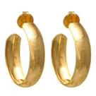 Brinco Argola Média Grossa com Textura Folheado a Ouro 18K Softjoias Brinco Argola Média Grossa com Textura Folheado a Ouro 18K Softjoias