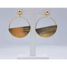 Brinco argola meia lua banhado a ouro 18k Brinco argola meia lua banhado a ouro 18k