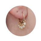 Brinco Argola Mini Zirconias Folheado A Ouro