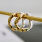 Brinco Argola Mix de Banhos Wave P - Dourado