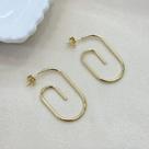 Brinco Argola Ondulada Estilo Caracol Folheado a Ouro 18k