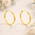Brinco Argola Ouro 18k Infantil 2º Furo 10mm Brinco Argola Ouro 18k Infantil 2º Furo 10mm
