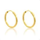 Brinco Argola Ouro 18k Infantil 2º Furo 15mm