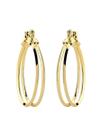 Brinco Argola Oval Banho de Ouro 18K