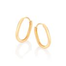 Brinco argola oval folheado a ouro 526706 Rommanel