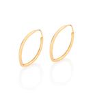 Brinco argola oval folheado a ouro 526972 Rommanel