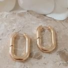 Brinco Argola Oval Lisa Banhado Ouro