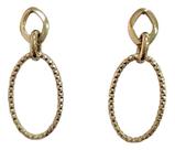 Brinco Argola Oval Medio Ouro 18k
