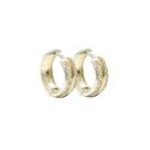 Brinco Argola Prata 925 Com Aplique em Ouro 14k Prata Polly
