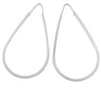Brinco Argola Prata 925 Legítima Gota Vazada 46mm Prateado Prateado Brinco Argola Prata 925 Legítima Gota Vazada 46mm Prateado Prateado