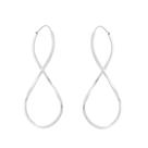 Brinco argola prata infinito lisa grande 51mm - prata 925