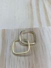 Brinco Argola Quadrada Fio Quadrado Grossinha Ouro 18k