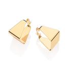 Brinco argola quadrado banhado a ouro 18k rommanel
