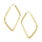 Brinco Argola Quadrado Pequeno 1.4cm em Ouro 18k 750