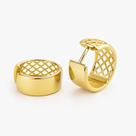Brinco Argola Recortes Vazados Ouro 18k - 5.24