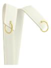Brinco Argola Redonda Fio Quadrado 1.2 Ouro 18k 750