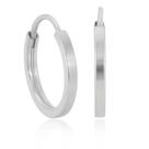 Brinco Argola Redonda Fio Quadrado 2cm em Prata 925 Legítima