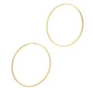 Brinco Argola Redonda Fio Quadrado 3.0 Ouro 18k 750