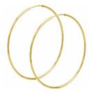 Brinco Argola Redonda Grande 5cm Ouro 18k 750