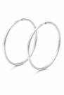 Brinco Argola Redonda Pequena 1,5 Cm Fio Quadrado Prata 925