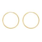 Brinco Argola Redondo Grande Fino Ouro 18k